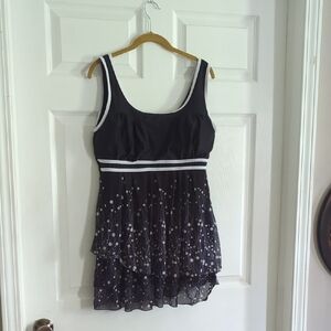 Black Babydoll Swim Top